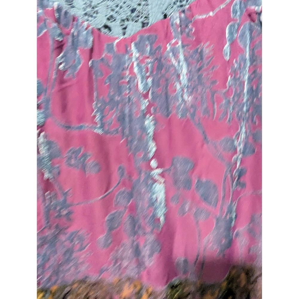 Tiny Anthropologie Lace Burnout Velvet Mixed Media Sleeveless Top Purple Blue‎ L - Picture 13 of 16